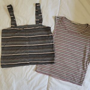 Bundle 2 Striped Crop tops